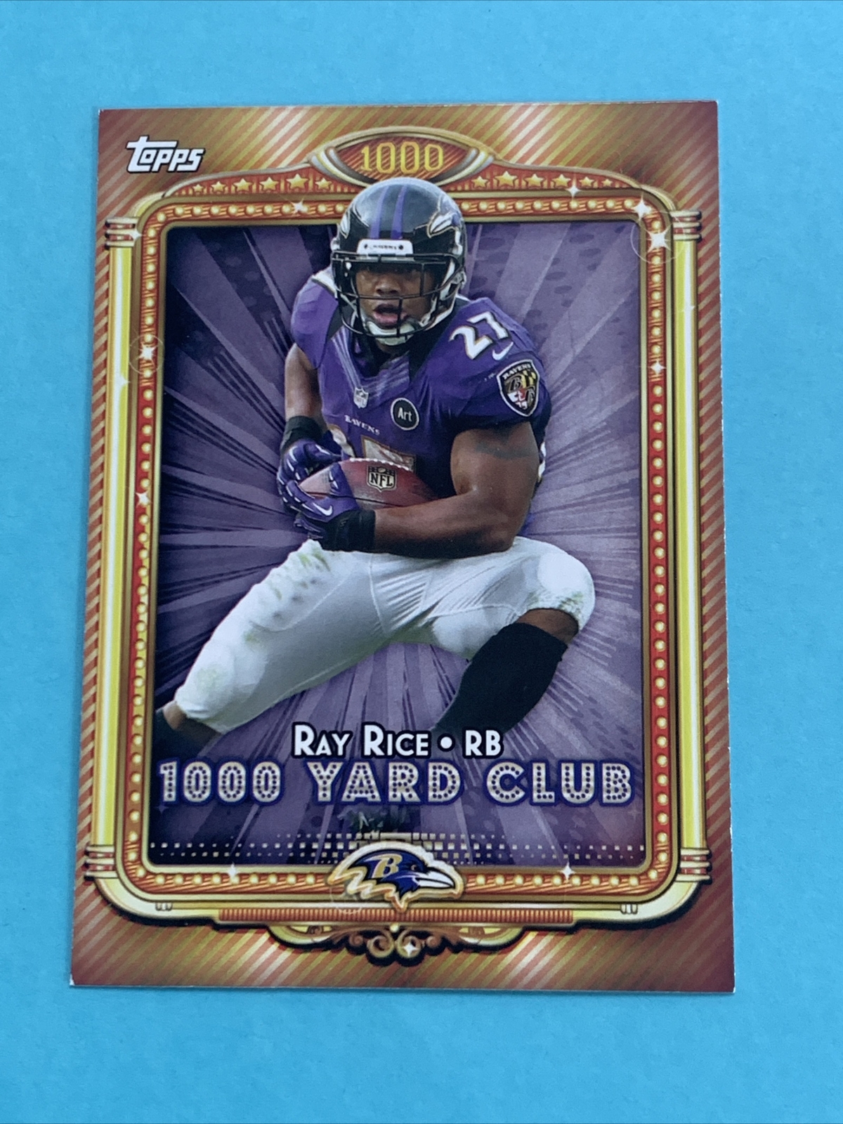 2013 Topps Ray Rice 1000 Yard Club #24 Baltimore Ravens 
