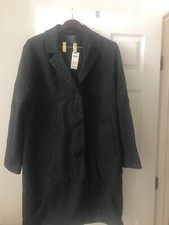Wool Lined Knee Length Gray Tweed From Abercrombie And Fitch Coat With Man/woman