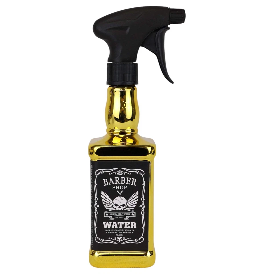 ESON Silver Water Spray Bottle Metallic Barber Shop 500ml Hairdresser Salon Sprayer