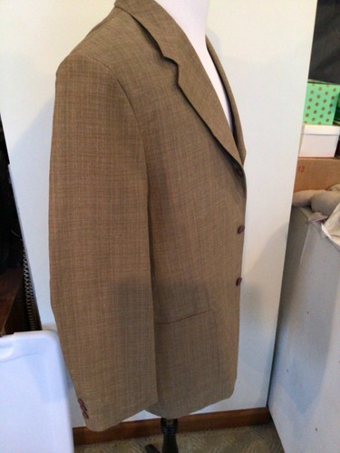 Structure Italian Linen/ Cotton Blend Light Brown Sport Coat Jacket 3Button Sz42 - Picture 7 of 9