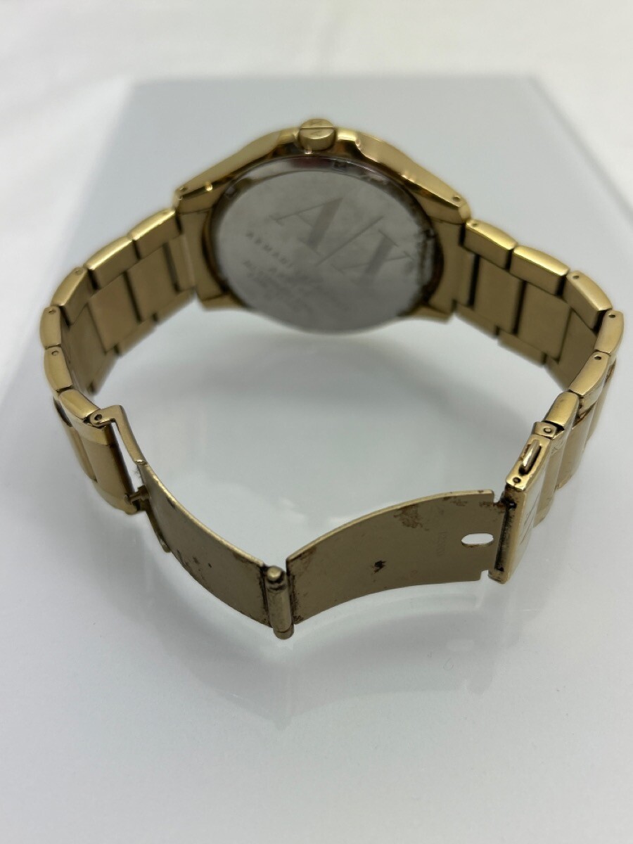 Armani Exchange Smart Champagne Dial Gold-plated Mens Watch