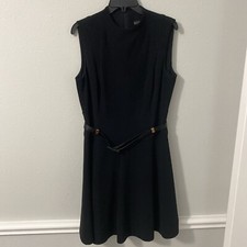 Lauren Ralph Lauren Women's Sleeveless Classic Knee Length Black Dress Size 12