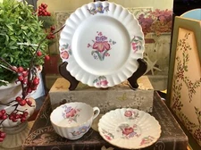 (3) Pc~Spode/Copeland~IRIS~8” Salad Plate/Cup/Saucer~#4840~England~Excellent~