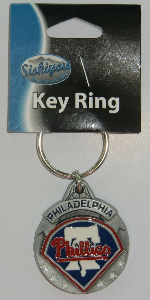 Philadelphia Phillies 3-D Metal Key Chain MLB Licensed Baseball (Round) - Image 3 of 3