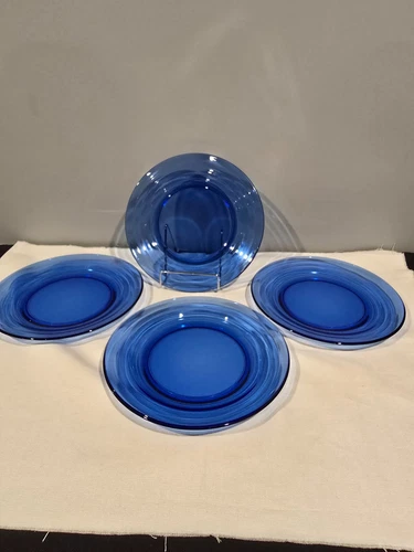 Hazel Atlas Cobalt Moderntone 9" Dinner Plate – Depression Glass – 1930s–50