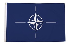 NATO Flagge Fahne 90m x 150m mit 2 Metall-&Ouml;sen - beste Qualit&auml;t
