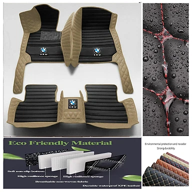 Custom For BMW All Model Car Floor Mats Carpets Waterproof Cargo Liners Handmade - Imagen 14 de 42
