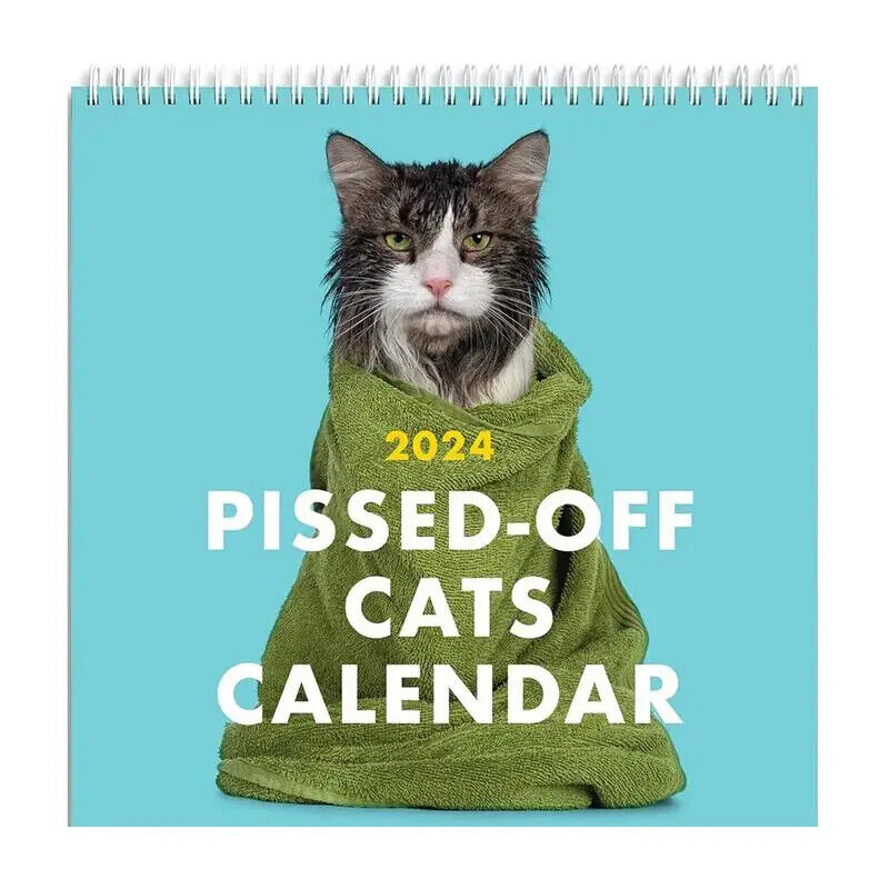 2024 Pissed-Off Cats Calendar,Funny Sassy Holiday Gift For Cat lovers,For  Office