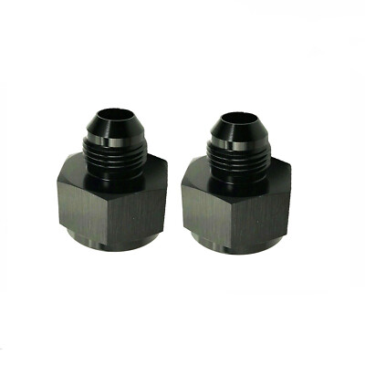 2Pcs 10AN Female to 6/8 AN Male Flare Fitting Reducer Adapter 0 Degree Black New