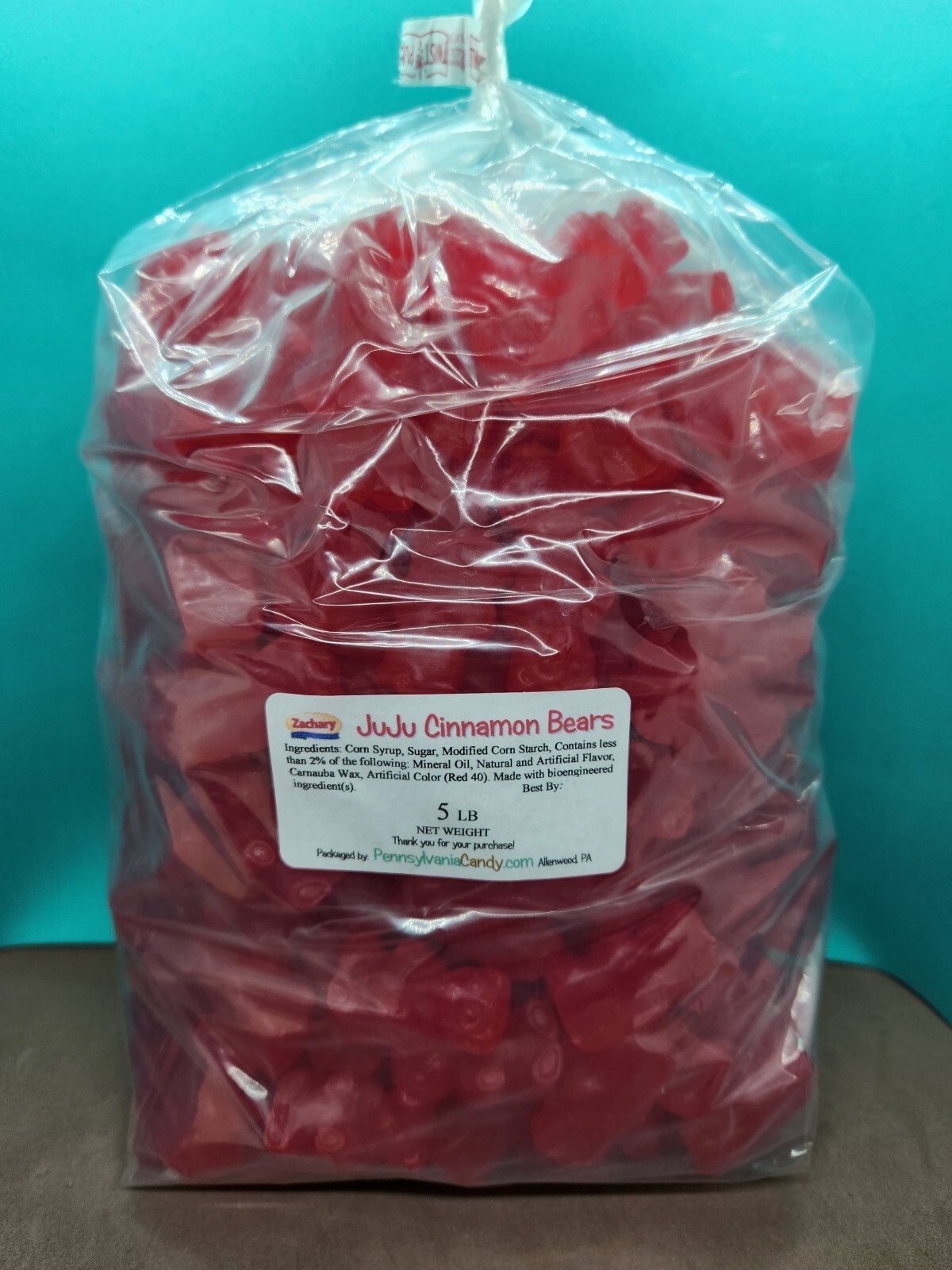 Zachary 5 lb JuJu CINNAMON BEARS Gummy Candy Treat Gummi Snack Bulk Bag