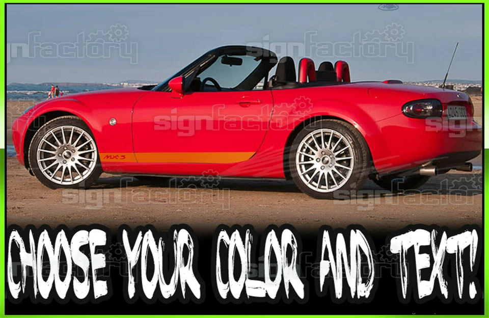 Kit de rayas balancín de puerta lateral para carreras - Mazda Miata MX-5 2006-2014 Foto 4 de 4