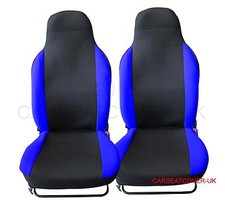 Fits Subaru Impreza  - Pair of PREMIUM Blue & Black Car Seat Covers