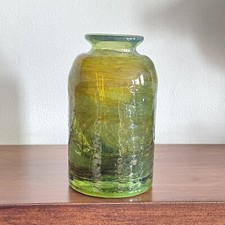 Rare Vintage John Lewis Green Glass Jar Vase 