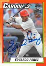 Eduardo Perez autographed Baseball Card 2016 Topps Archives Fan Favorites #FFAEP