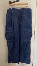 Vintage Kikwear Nylon Wide Leg Baggy Pants Skater Rave Grunge Size XL / 38