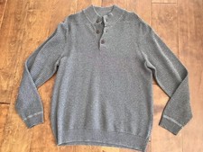 Men  s G.H. Bass  Co. Soft Cotton Gray Sweater Size XL