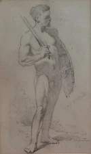 JOZEF ISRAELS (1824-1911) , Charcoal on Paper , Two sided portraits, Signed