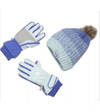 Hurley Beanie and Ski Gloves Set Insulated for Big Girls MINT CANDY L/XL Youth