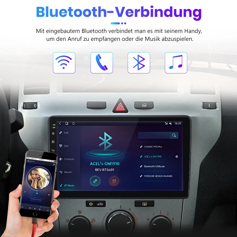 Carplay Für Opel Zafira B Astra H 2005-14 Android 13 Autoradio GPS BT 4+64G DAB+ - Bild 4 von 4
