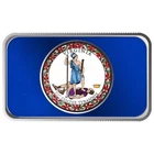 1 oz United States Flags Series - VIRGINIA - Full Color .999 Silver Bar