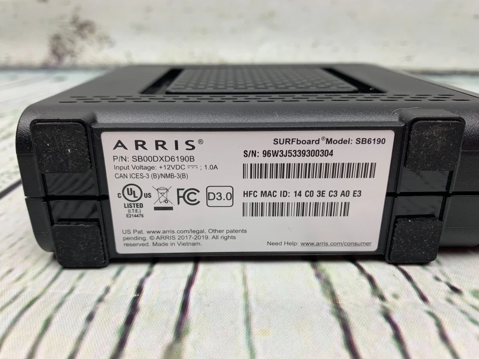 ARRIS SURFboard SB6190 DOCSIS 3.0 Cable Modem Approved for Cox Spectrum Xfini - Image 2 of 4