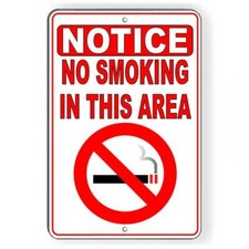 No Smoking In This Area Sign / Decal Area Vaping Warning Sns006 / Magnetic Sign
