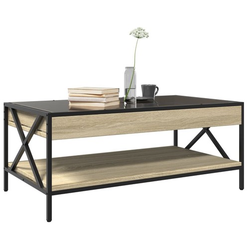 Couchtisch mit Infinity-LED Sonoma-Eiche 90x50x38 cm - Bild 5 von 11
