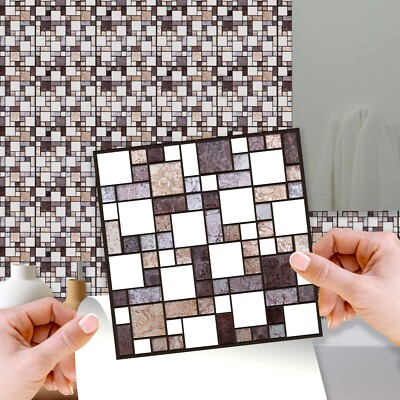 24x Mosaik Fliesenaufkleber abziehen und kleben selbstklebend Küche Bad Deko