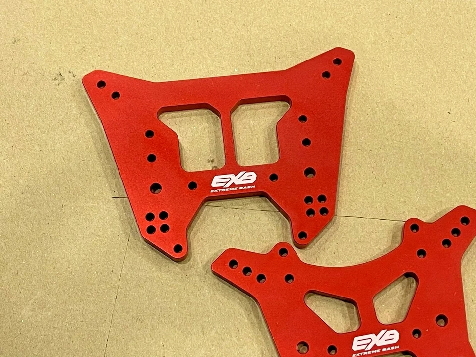 Torre de amortiguador delantera y trasera de aluminio para 1/8 Arrma Notorious Talion EXB rojo Foto 2 de 3