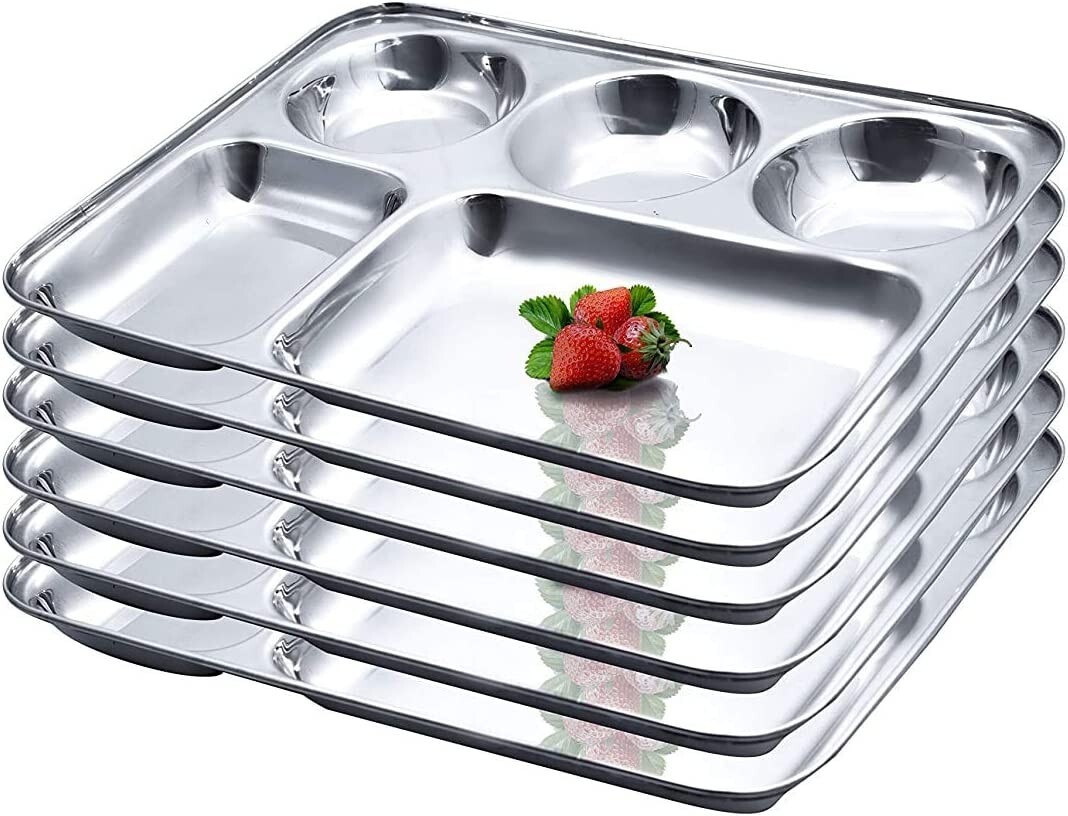 Stainless steel dinner thali set of 25 pcs with spoon Indian