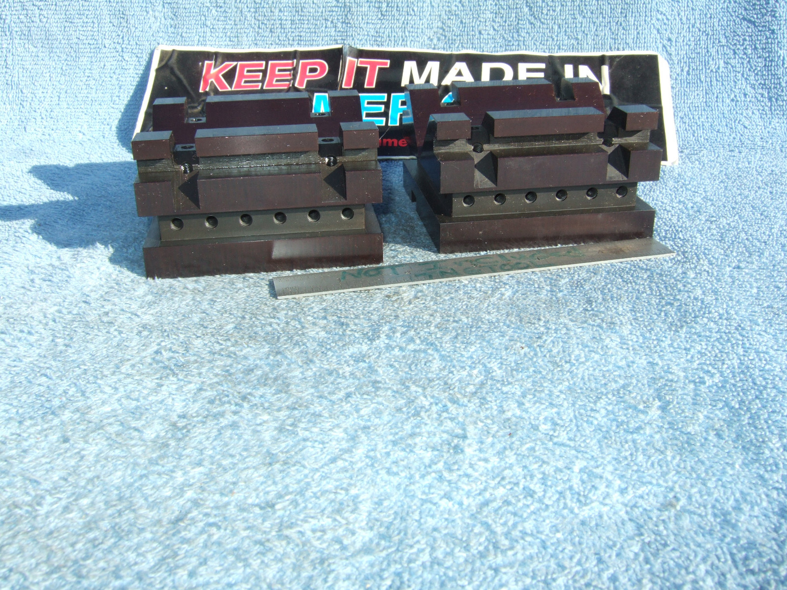 V BLOCK SET NOS USA TOOLMAKER MADE FOR YOUR BRIDGPORT MACHINIST VINTAGE OLD TOOL