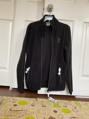 Printer Active Speedway mens fleece jacket Sz S Black NWT. EToro Club Logo
