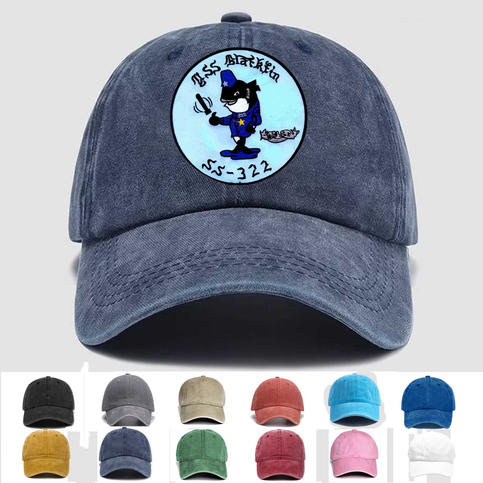 Custom Embroidered Hat SS-322 USS Blackfin, Veteran Cap, Trucker Hat, Gift 2