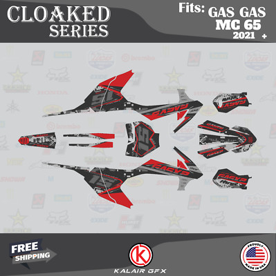 Graphics Kit for GasGas MC 65 (2021-2023) CLOAKED-Red Shift