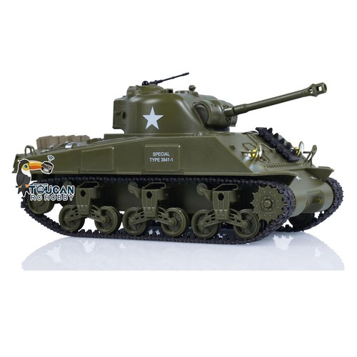 1/30 2.4G Heng Long RC Battle Painted Assembled Tank Sherman M4A3 3841-01 Tanks - Picture 7 of 11