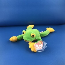  NEW VERY NICE 1997 Ty Beanie Baby Smoochy Frog Rare 4039 error  Plush Plushie