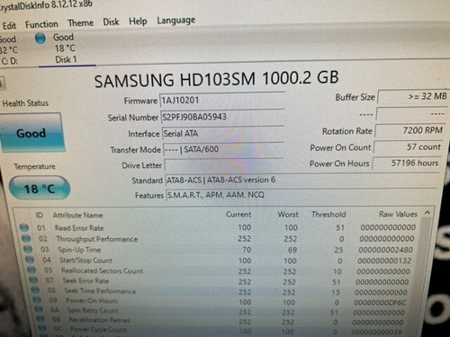 Samsung HD103SM 1TB 7.2K SATA Hard Drive (Dell 7GPGH) - Picture 3 of 6