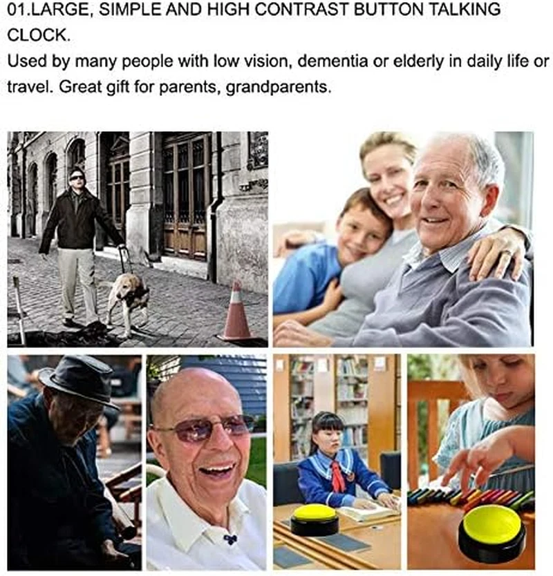 Large Talking Clock for Visually Impaired- Telling Time, Date and Week of Day, P - Image 4 of 4