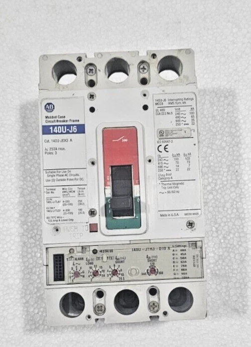 ALLEN BRADLEY 140U-JTH3-D10 Used Working Power Distribution Circuit Breaker