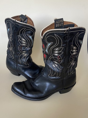 Vintage 50s Men's Acme Cowboy Boots 9 D 