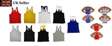 Tank Top Body Building Muscle Vest Stringer Gym Low Scoop Neck Racer Back Y-Back
