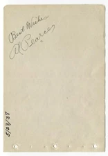 Al Pearce Signed Album Page Vintage Autographed Signature Actor Singer Comedian