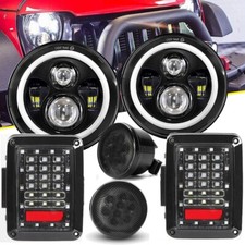 For Jeep Wrangler Jk Jku 07-17 7inch Led Headlight Turn Tail Lights Kit Combo For Jeep Wrangler Jk Jku 07-17 7inch Led Headlight Turn Tail Lights Kit Combo