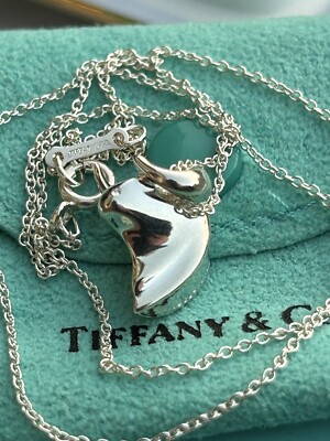 Tiffany & Co Silver Elsa Peretti Zodiac Ox Pendant Necklace