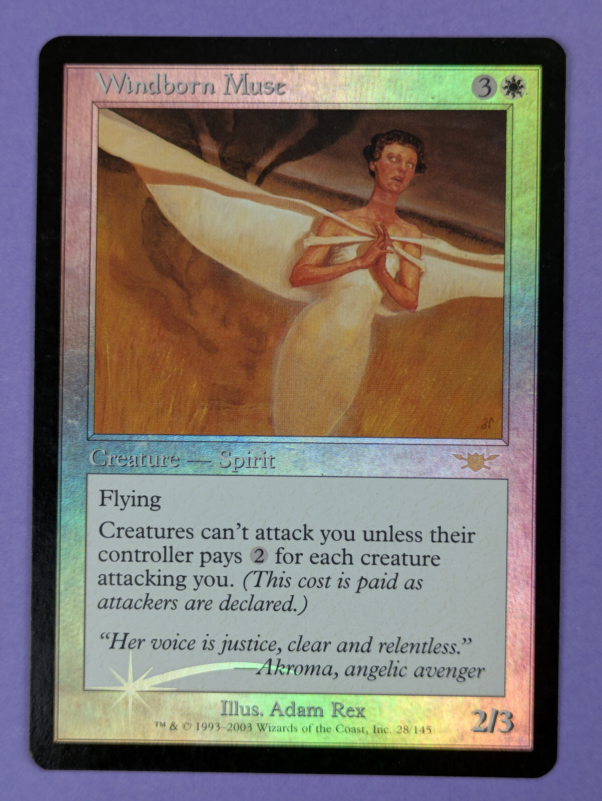 MTG Magic The Gathering: Legions: Windborn Muse Foil #28/145 Rare - NM