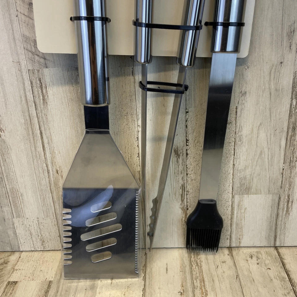 Master Forge 3 Pc Prestige Stainless Steel Tool Set For BBQ Grill Cooking Nice! - Image 3 of 4