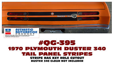 QG-395 1970 PLYMOUTH DUSTER - TAIL PANEL STRIPE - APPLY BETWEEN TAIL LIGHTS
