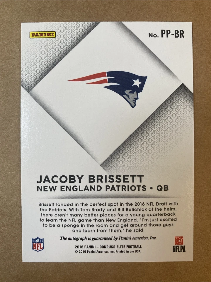 JACOBY BRISSETT 2016 Donruss Elite Pen Pals Rookie Auto Blue Ink *oz - Image 2 of 2