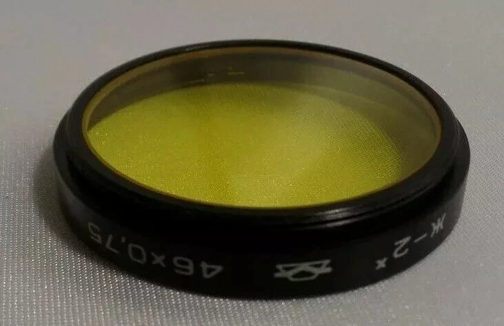 a Yellow 2x KMZ 46x0.75 Vintage Russian Light Filter 46mm for Lens 1149 - Image 2 of 2