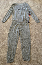 CHAMPION WOMEN'S SLEEP LONG SLEEVE TEE  PANT SET- MEDIUM